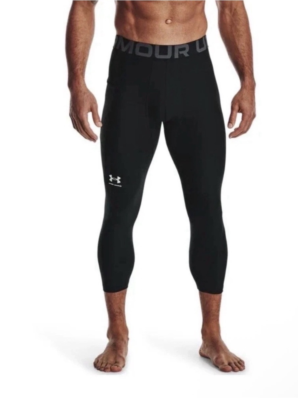 Under Armour Men's HeatGear Armour 3/4 Compression Leggings Black Size XL